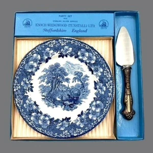 Enoch Wedgwood Tunstall Staffordshire WOODLAND Party Set Sterling Silver Server - Picture 1 of 22