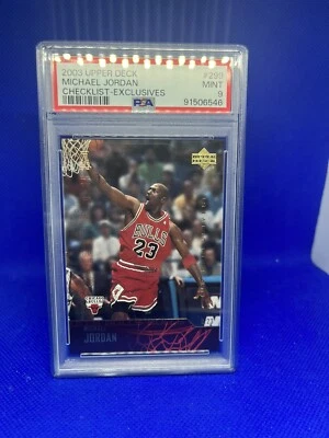 2003 Upper Deck #299 Michael Jordan Exclusives Gold PSA 9 SSP See Gold Back - Image 1 of 2