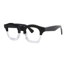60's Japan Handmade Italy Acetate Eyeglass Frames Reading Glasses Square Unisex