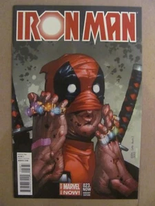 Iron Man #23 Marvel Comics 2014 Series Deadpool Variant 9.6 Near Mint+ - Picture 1 of 3