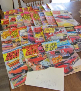 vintage car magazines SUPER CHEVY Magazine lot of 29 muscle cars illustrated! - Picture 1 of 10