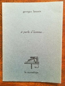 Georges HENEIN - à porte d'homme... - le nyctalope - HC 15/270 1981 verger jade - Picture 1 of 1