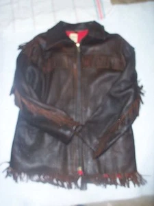 Vintage UBER Fringed Leather Jacket from Minnesota Small-Med Excellent Shape - Picture 1 of 4