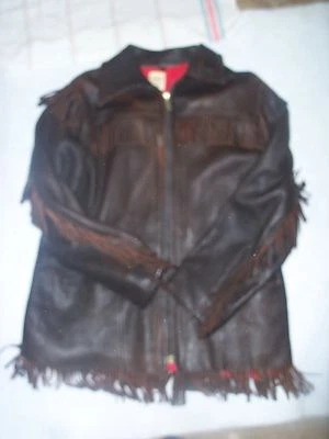 Vintage UBER Fringed Leather Jacket from Minnesota Small-Med Excellent Shape - Image 1 of 4