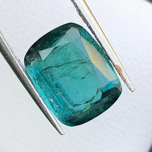 Piedra preciosa de turmalina indicolita azul corte facetado natural de 5,85 quilates de Afganistán - Imagen 1 de 14