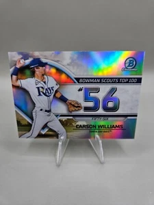 2023 Bowman Chrome Scouts Top 100 #BTP56 Carson Williams - Picture 1 of 2