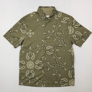Under Armour Shirt Mens Large Green Dockside Paisley Allover Print Western NWT - Picture 1 of 13