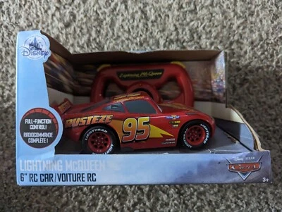 Disney Pixar Cars Lightning McQueen 6" RC Full Function Remote Control Car NEW - Image 1 of 4