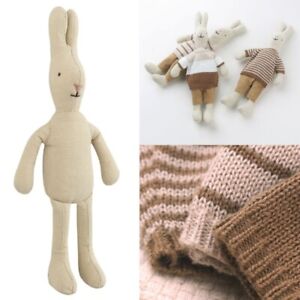 10inch Stuffed Rabbit Toy Lovely Dress Up Doll Sweater Pants DIY Clothes Game