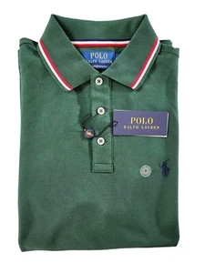 Polo Ralph Lauren Custom Slim Fit Soft Touch Green Polo Shirt Men's Size Medium - Picture 1 of 10