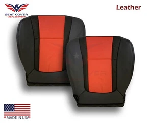 2010 - 2014 Ford F150 Raptor SVT Driver Passenger Black Red Leather Seat Covers - Picture 1 of 10