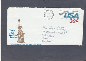 UC53 30c AEROGRAMME BINGHAMTON,NY MAR 3-1983 TO KENT,ENGLAND - Picture 1 of 2