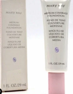 2 Mary Kay Full Coverage Liquid Foundation Ivory 204 Pink Top 366700 NIB B - Picture 1 of 2