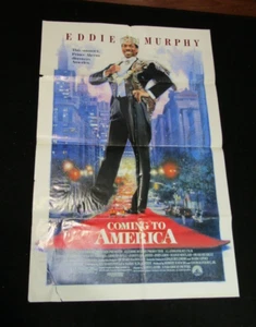 Vintage 1988 Coming To America Original 40"X27" Movie Poster Eddie Murphy - Bild 1 von 19