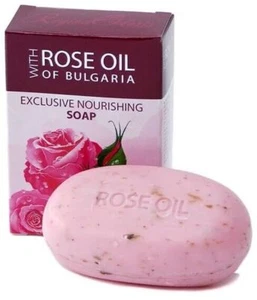 2 Bulgarian Rose Oil Soaps - 2 x 100 gr - Rose Damascena nourishing natural - Picture 1 of 3