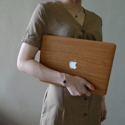 Wood Grain Texture Shell Case Cover For Apple MacBook Air MacBook Pro 13 14 16 - Image 1 of 4