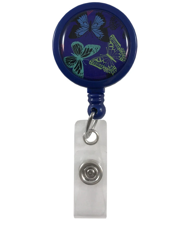 Porta Identificación Retracteze™ Mariposas Azul Marino Modelo S13 Envío Gratis Foto 1 de 1