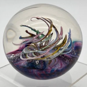 Selkirk Glass Paperweight Shangri-la Labelled Signed 128/250 Scotland 3½" - Picture 1 of 24