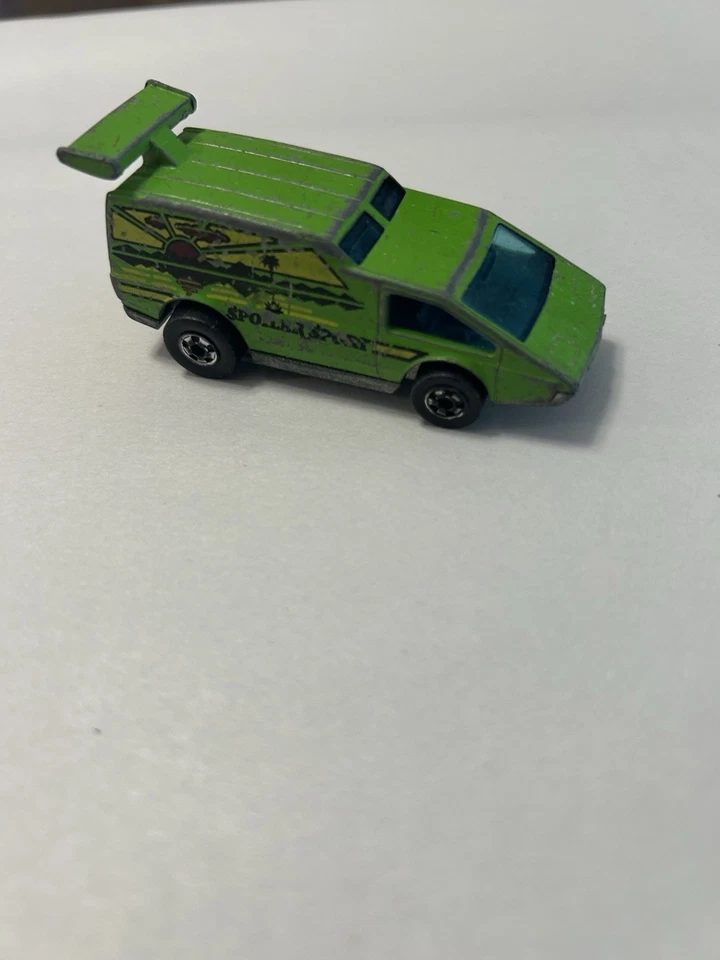 Винтажный Hot Wheels 1976 спойлер Sport заказной фургон зеленый литой 1:64 Mattel - Изображение 1 из 4