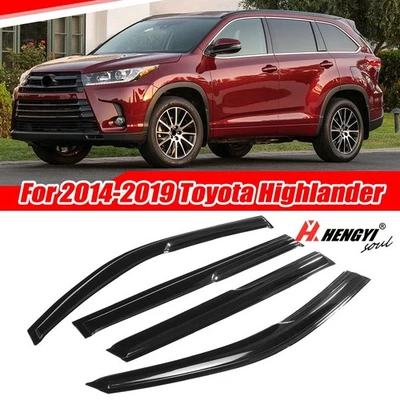 Para Toyota Highlander JDM Mugen 2014-2019 2018 estilo deflector de ventilación visera de ventana Foto 1 de 4