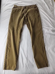 Fried Denim Jeans, Men's 32x32, Slim Fit Stretch Pants Khaki Brown - Picture 1 of 11