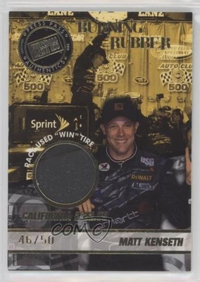 2010 Press Pass Burning Rubber Race-Used Tire Gold /50 Matt Kenseth #BR2 HOF - Image 1 of 2