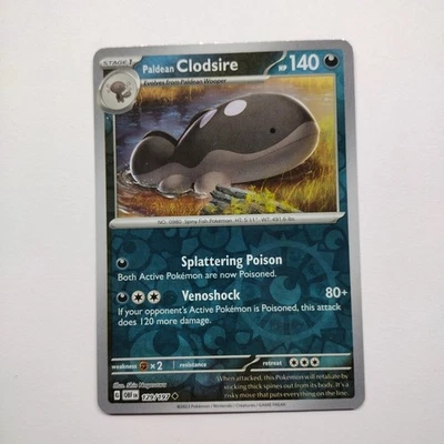 Pokemon Paldean Clodsire 129/197 Reverse Holo Obsidian Flames NM - Image 1 of 2