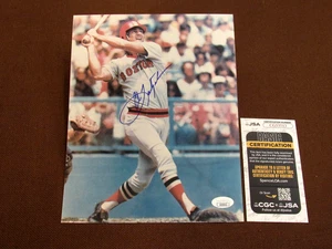 CARL YASTRZEMSKI BOSTON RED SOX HOF SIGNED AUTO VINTAGE KODAK PHOTO JSA BEAUTY - Picture 1 of 4