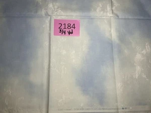 Michael Miller Cotton Fabric - Light Blue Cloud Pattern - 3/4 Yard - - Picture 1 of 1