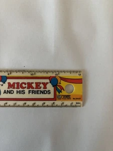 Vintage Walt Disney Productions Ruler Plastic Mickey Minnie Etc Hong Kong - Picture 1 of 2