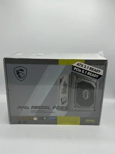 MSI MAG A850GL PCIE5 White, Fully-Modular, 80 Plus Gold, 850W Power Supply - Picture 1 of 13