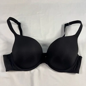 Reggiseno a tuffo Cacique Smooth Boost nero taglia 40D Lane Bryant maglia push up classico - Foto 1 di 6