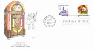 FLEETWOOD - JUKE BOX JUN 15 1996 SAN ANTONIO TX FIRST DAY COVER (FDC) BX8 - Picture 1 of 2