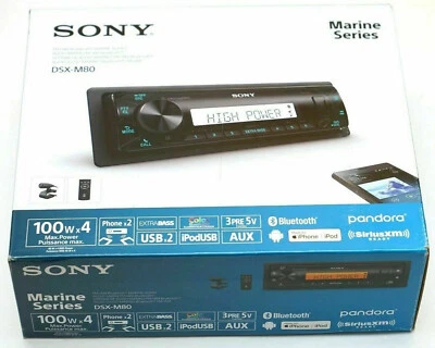 SONY DSX-M80 Digital Media Receiver AUX USB EQ Bluetooth iPhone Amplifier 100Wx4 - Image 1 of 4