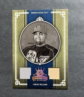 2005 Donruss Diamond Kings Bronze Black & White Materials 10/100 Carlos Delgado - Image 1 of 2