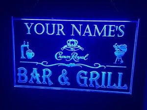 Bar und Grill maßgeschneidert LED Neonlicht Schild personalisierter Name & Marke - Bild 1 von 5