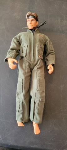 GI4 Vintage 12 Inch  Action Figure GREEN JUMPSUIT HEADBAND NO SHOE Max Steele Cover