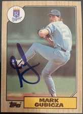 Mark Gubicza Autographed 1987 Topps Kansas City Royals Baseball Card #326