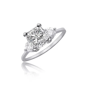 GIA certified 1.40 CTW Diamond Engagement Ring Radiant Cut 18K Gold - Picture 1 of 2