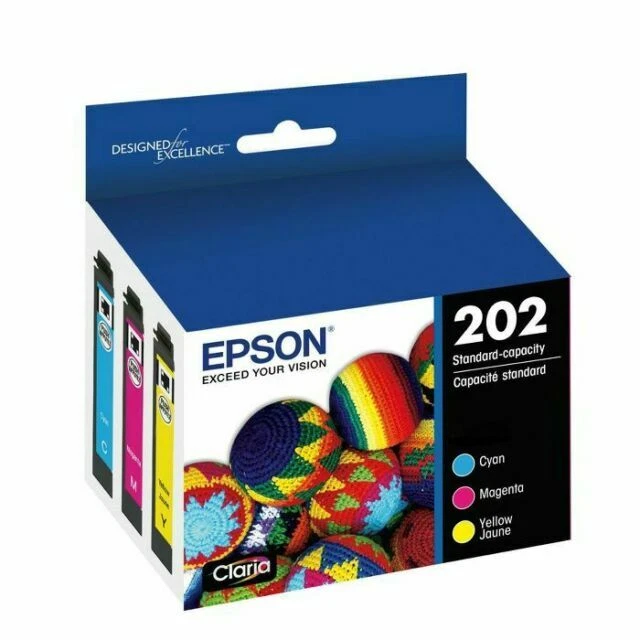 Epson T202520-S 202 Color Ink Cartridge Magenta Yellow Cyan