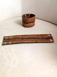 BRACCIALE IN CUOIO ARTIGIANALE MADE IN ITALY - Picture 1 of 1