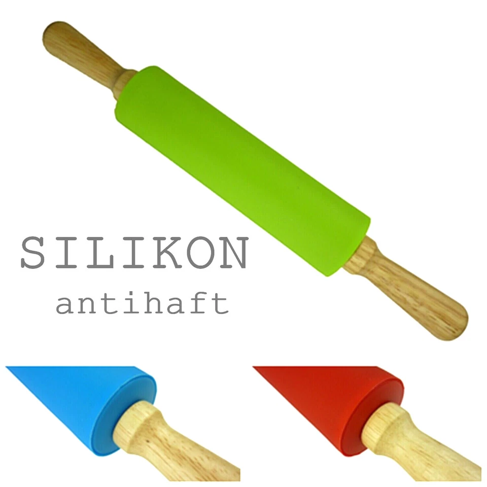 Rodillo 38cm Masa Rodillo Masa Pizza Rodillo Masa Silicona Madera Foto 1 de 1