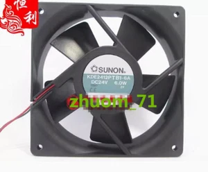 1PC SUNON KDE2412PTB1-6A 12025 12CM 24V 6.0W 2-Pin inverter cooling fan - Picture 1 of 2