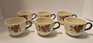 Metlox Poppytrail Woodland Tazzine da tè caffè set 6 pezzi gres autunnale - Foto 1 di 10