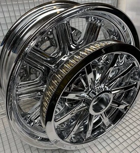 Indian Chieftain chrome REAR Wheel Pulley & Rotor 2014 -23 MAG Rim EXCHANGE - Bild 1 von 12