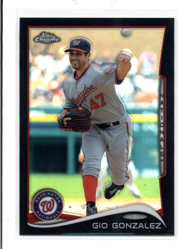 GIO GONZALEZ 2014 TOPPS CROMO #195 REFRACTOR NEGRO PARALELO #067/100 AZ2887 Foto 1 de 1