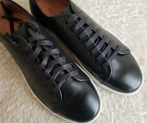 Florsheim Forward Lace Up Low Top Black and White Casual Leather Sneakers Sz 9