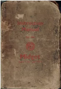 MG MIDGET TA & TB SERIES ORIGINAL 1939 FACTORY INSTRUCTION & MAINTENANCE MANUAL - Picture 1 of 1