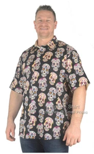 Big Mens Kam Muertos Short Sleeve Shirt Sizes 2XL 3XL 4XL 5XL 6XL 7XL 8XL - Imagen 1 de 1