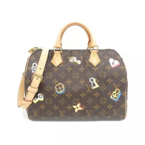 Rank A LOUIS VUITTON Monogram Love Lock Speedy Bandouliere30 HandBag M44365 Auth - Picture 1 of 7